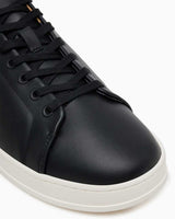 Calvin Klein Lastik Bağcıklı Yama Topuklu Erkek Sneaker Black/Marshmallow