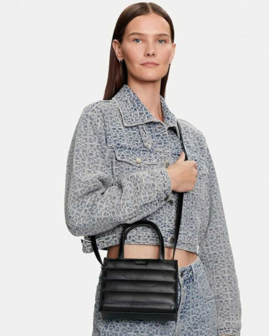 Calvin Klein Line Ouilt Mini tote El Çantası CK Black