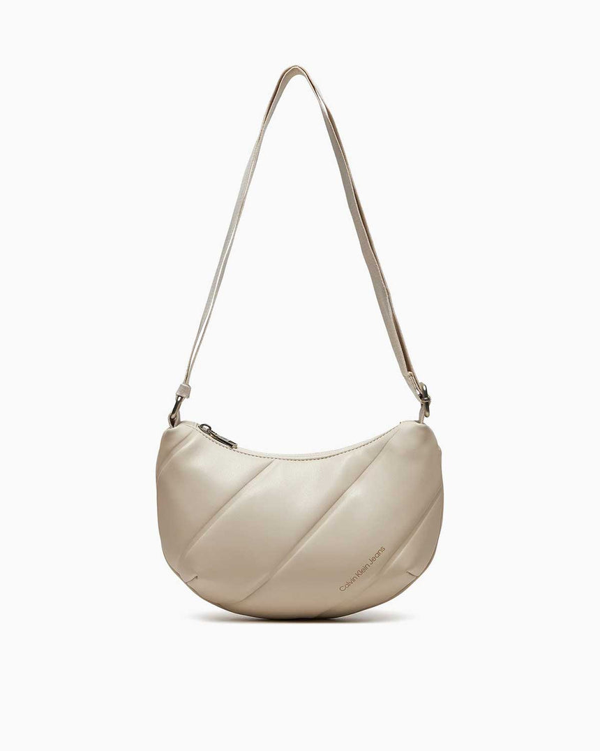 Calvin Klein Quilted Crossover Çapraz Askılı Çanta Beige