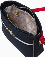 Us Polo Assn Gold Logo Detaylı Ayarlanabilir Çapraz Askılı Çanta Lacivert - Kırmızı - Beyaz