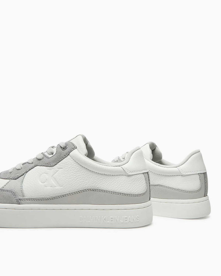 Calvin Klein Classic Cupsole Low Top Sneaker White/Oyster Mushroom/Formal Grey