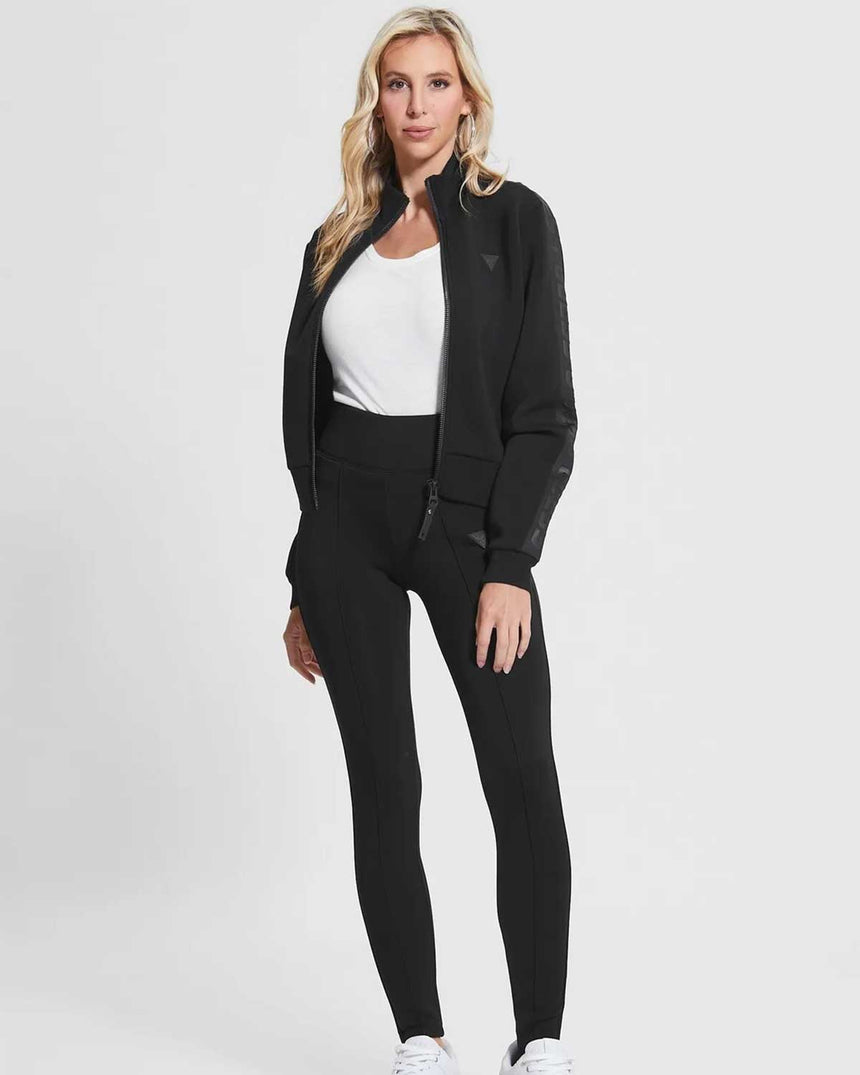 Guess Allie Scuba Çizgi Şeritli Tayt Jet Black A996