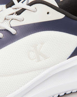 Calvin Klein Eva Runner Low Sneaker Bright White/Calvin Navy/Silver