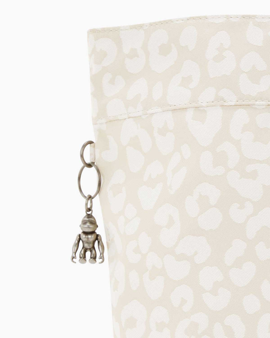 Kipling Colissa Elevated Jacquard Omuz Çantası White Cheetah