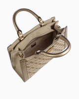 Guess Satchel Small El Çantası Latte Logo