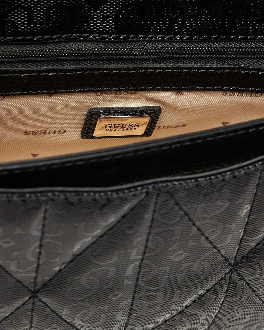 Guess Aldina 4G Logolu Kadın El Çantası Black