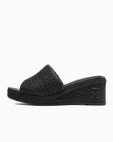 Tommy Hilfiger Rope Wedge Topuklu Sandalet Black