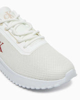 Calvin Klein Lausanne EVA Örgü Detaylı Kadın Koşucu Sneaker Bright White/Pink/Turtledove