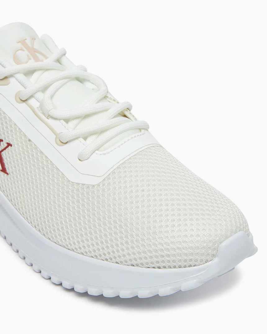 Calvin Klein Lausanne EVA Örgü Detaylı Kadın Koşucu Sneaker Bright White/Pink/Turtledove