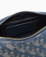 Calvin Klein Monogram Desenli Drop SM Kadın Çapraz Askılı Çanta BLUE INDIGO / ATMOSPHERE AOP