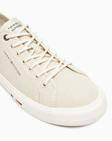 Tommy Hilfiger Güçlendirilmiş Kanvas Erkek Sneaker Newsprint