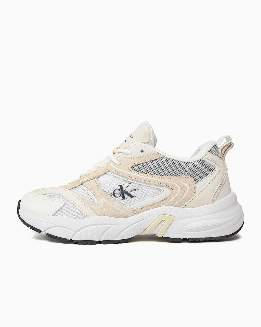 Calvin Klein Retro Tennis Runner Sneakers Bright White/Creamy White/Black