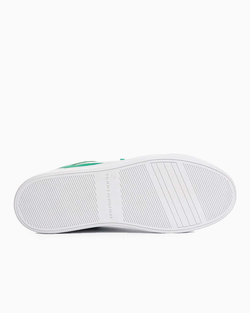Tommy Hilfiger Platform Court Sneaker White/Olympic Green