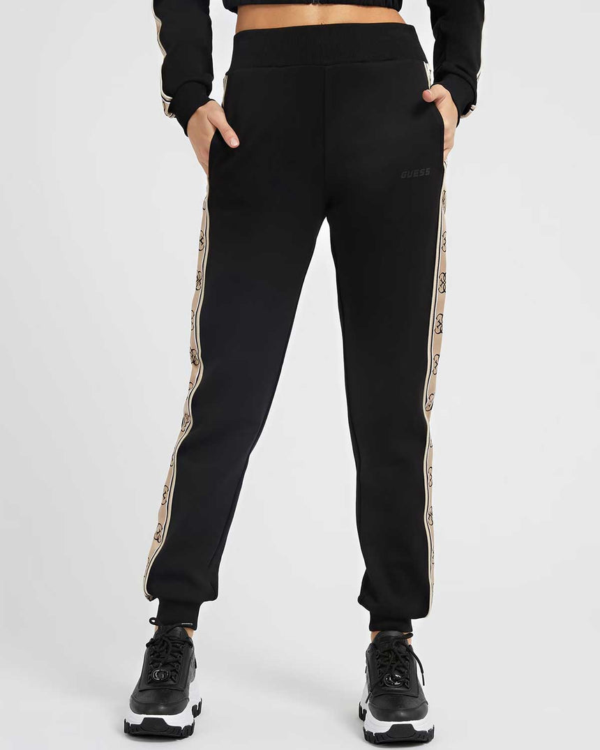 Guess Britney Pamuklu Regular Fit Cepli Jogger Eşofman Altı Jet Black A996