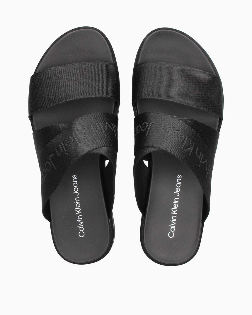 Calvin Klein Flatform Sandal Webbing In Mr Kadın Sandalet Triple Black