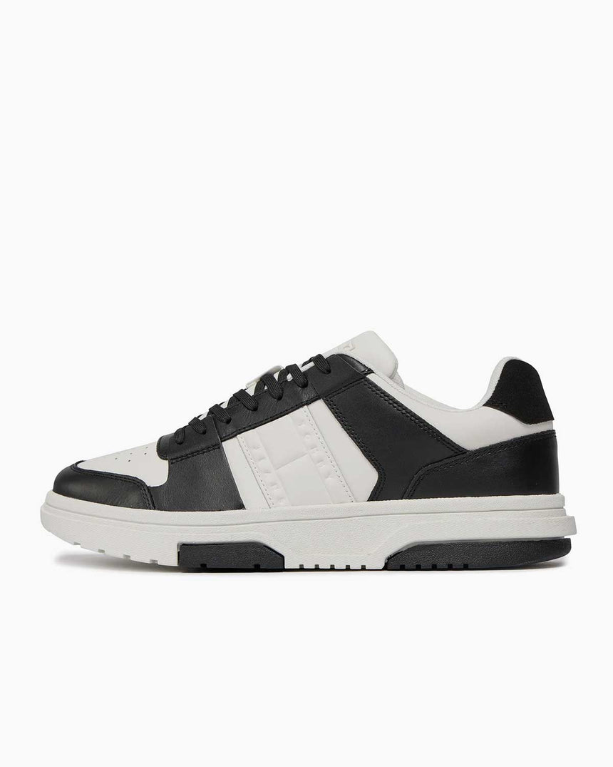 Tommy Hilfiger Brooklyn Leather Low Top Sneakers Black/Ecru
