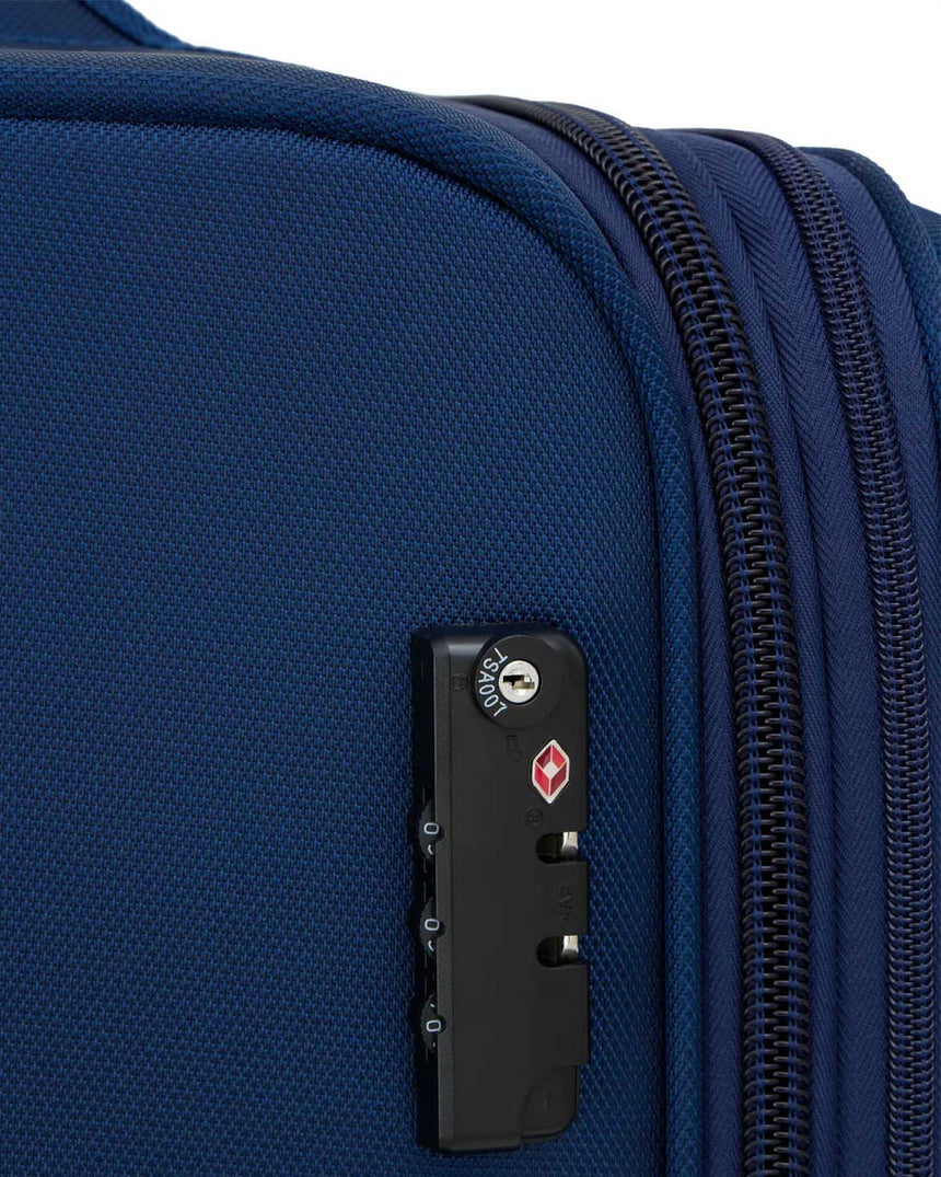 Us Polo Assn Geniş İç Hacimli Kabin Boy Kumaş Valiz Lacivert
