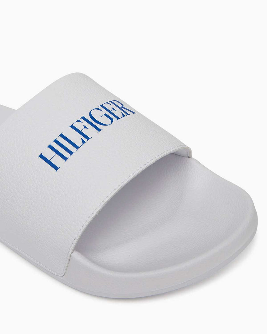 Tommy Hilfiger Marco Logo Baskılı Erkek Havuz Terlik White