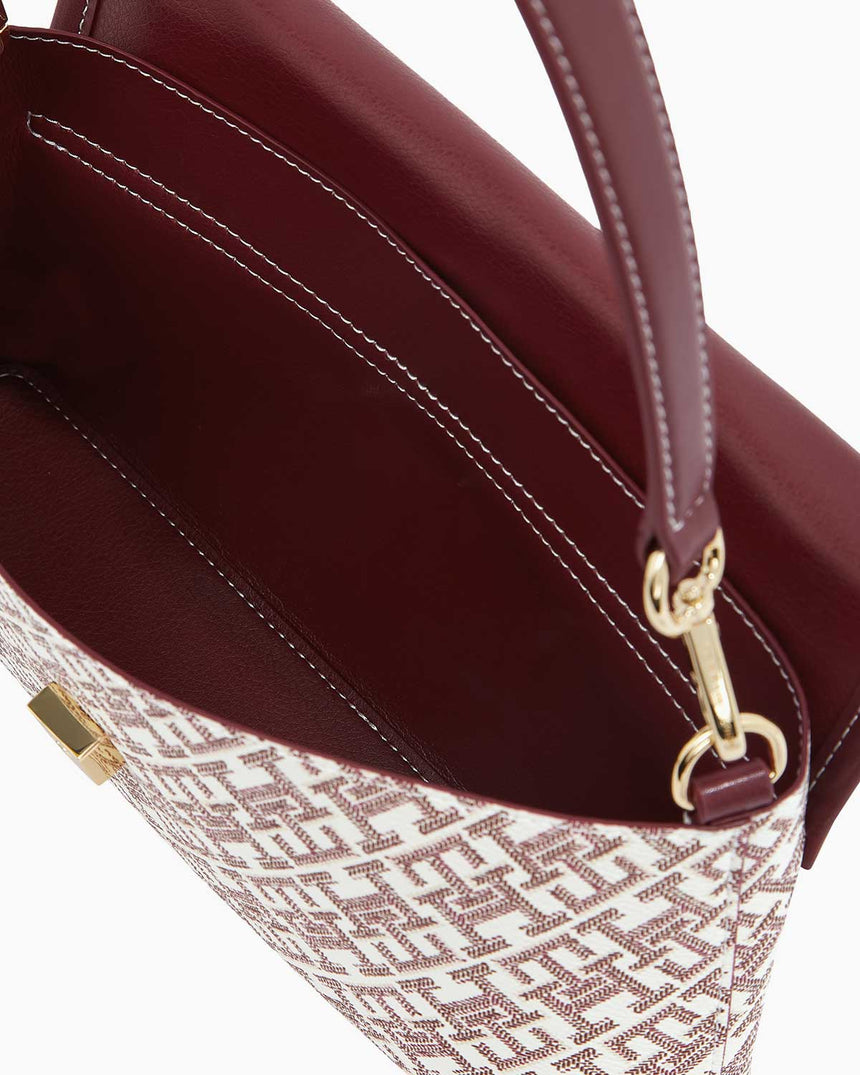 Tommy Hilfiger Monoplay Flap Çapraz Askılı Çanta Oxblood