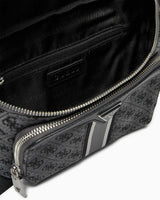 Guess Milano Maxi Monogram Bel Çantası Coal Black