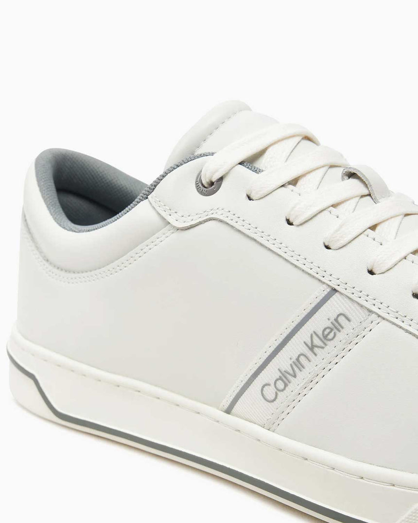 Calvin Klein Low Top Lace Up Logo Erkek Sneaker White/Granite Road