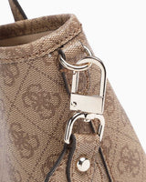 Guess Latona Mini Cüzdanlı Çıkarılabilir Uzatma Askılı El Çantası Latte Logo