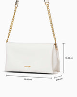 Us Polo Assn Zincir Detaylı Çapraz Askılı Çanta Beyaz