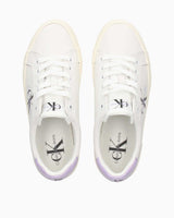 Calvin Klein Flatform Lace Up Sneakers Bright White/Pastel Lilac/Creamy