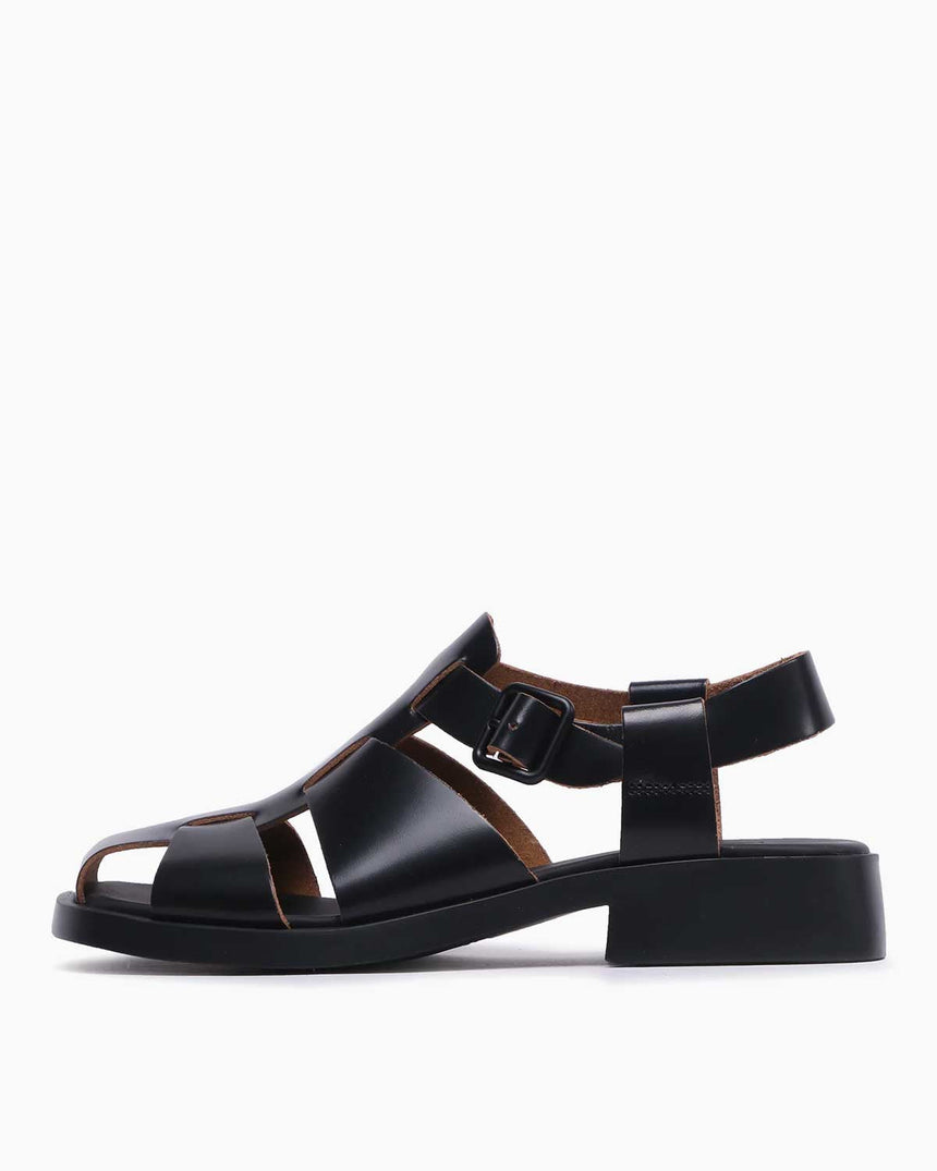 Camper Deri Sandalet Siyah