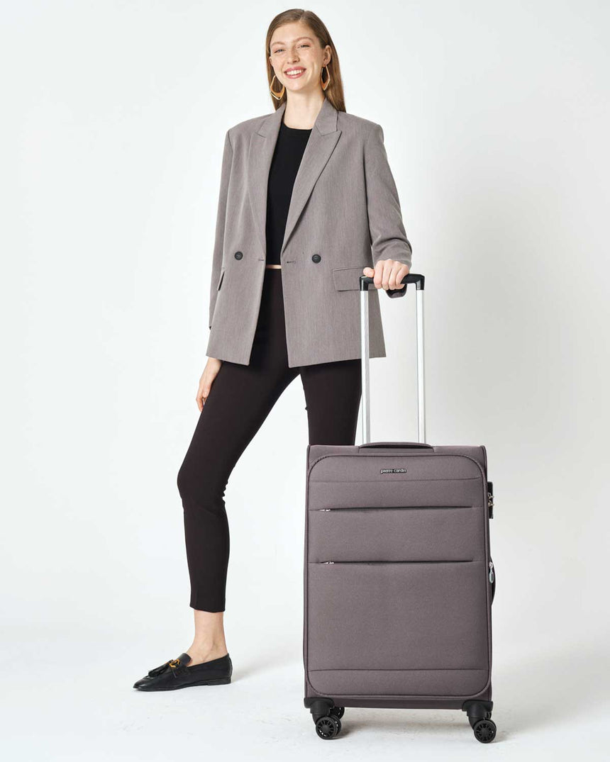 Pierre Cardin Kumaş Orta Boy Valiz Antrasit