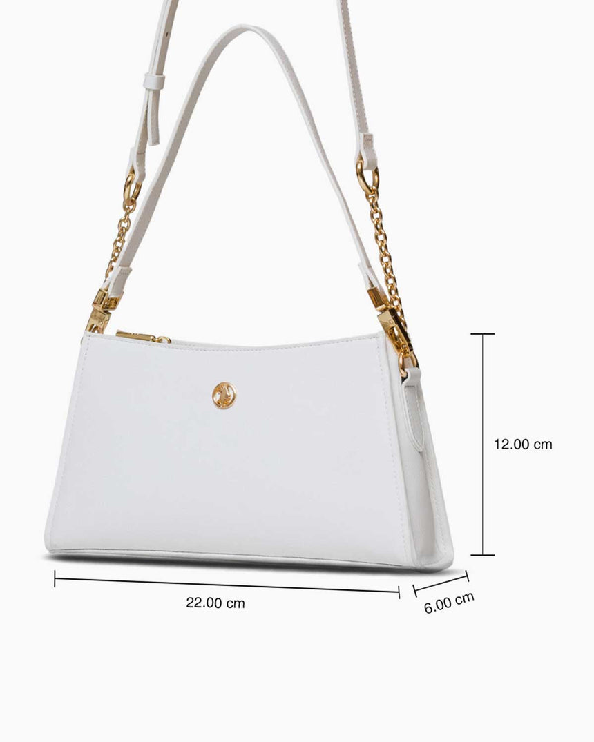 Us Polo Assn Logolu Omuz Çantası Beyaz