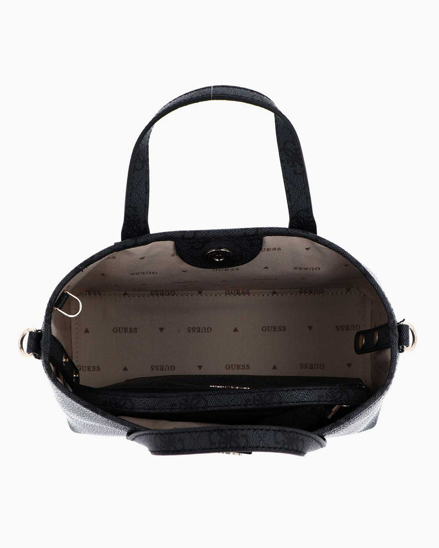 Guess Latona Mini Cüzdanlı Çıkarılabilir Uzatma Askılı El Çantası Coal Logo