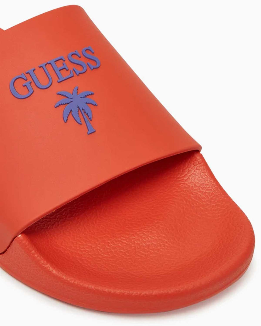 Guess Logo Yazılı Terlik Blaze Orange