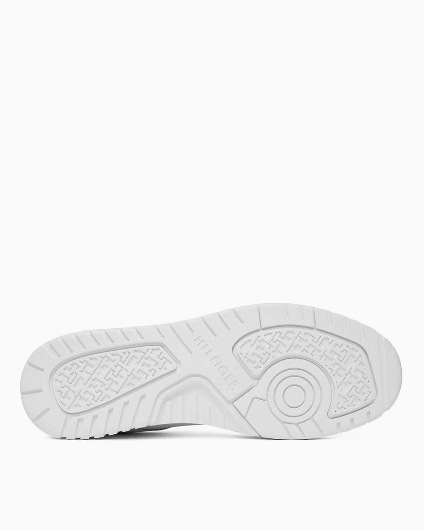 Tommy Hilfiger Deri Erkek Hafif Basketbol Sneaker White