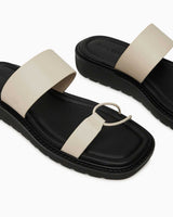Calvin Klein Zadar Halat Detaylı Yumuşak Kadın Sandalet Eggshell/Black