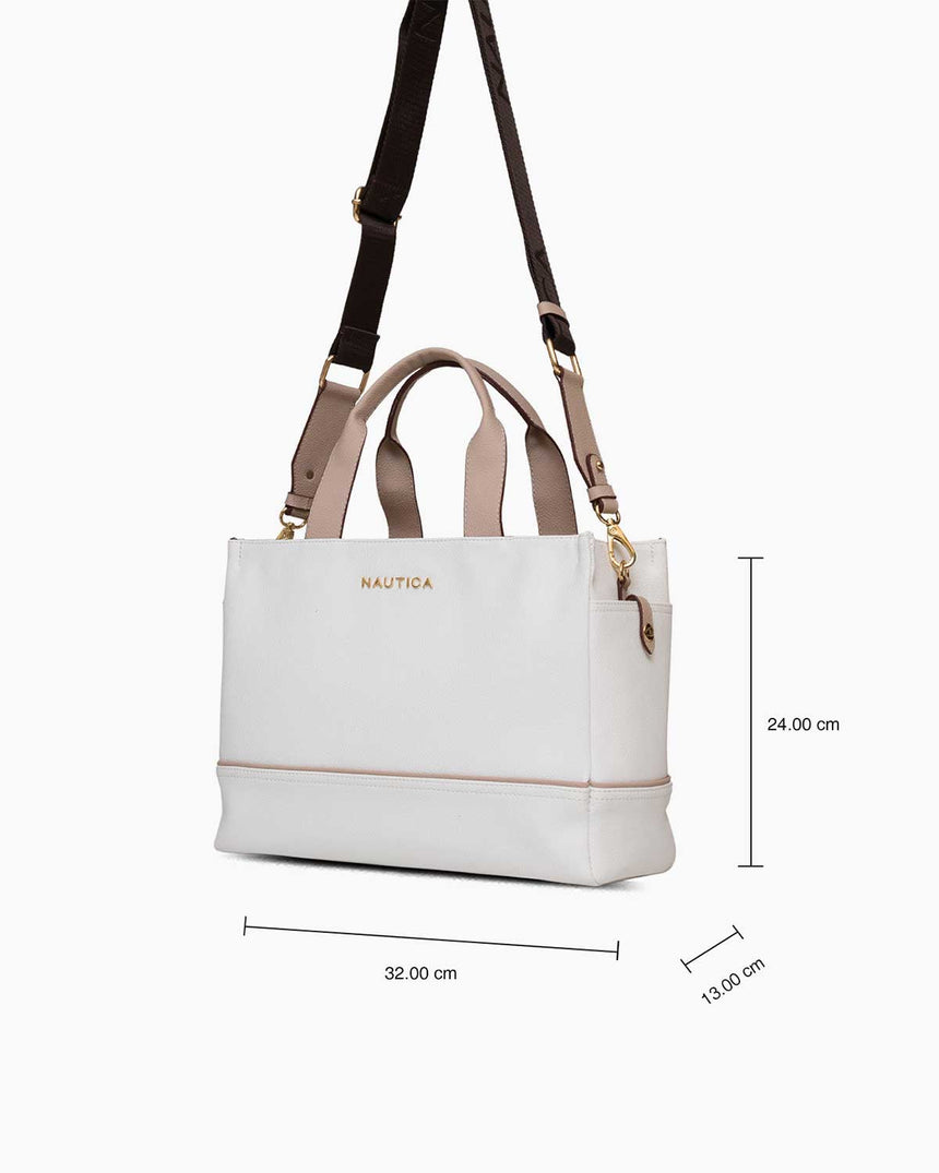 Nautica Logolu El Çantası Beyaz