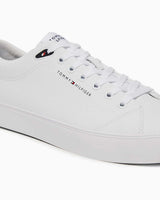 Tommy Hilfiger Düşük Bilek Güçlendirilmiş Deri Erkek Sneaker White