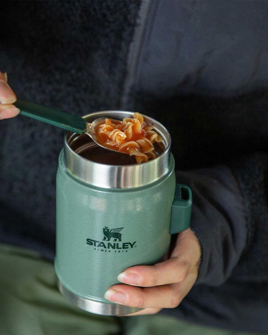 Stanley Efsane Klasik Seri-0.40 Litre Çelik Kaşıklı Yemek Termosu Hammertone Green