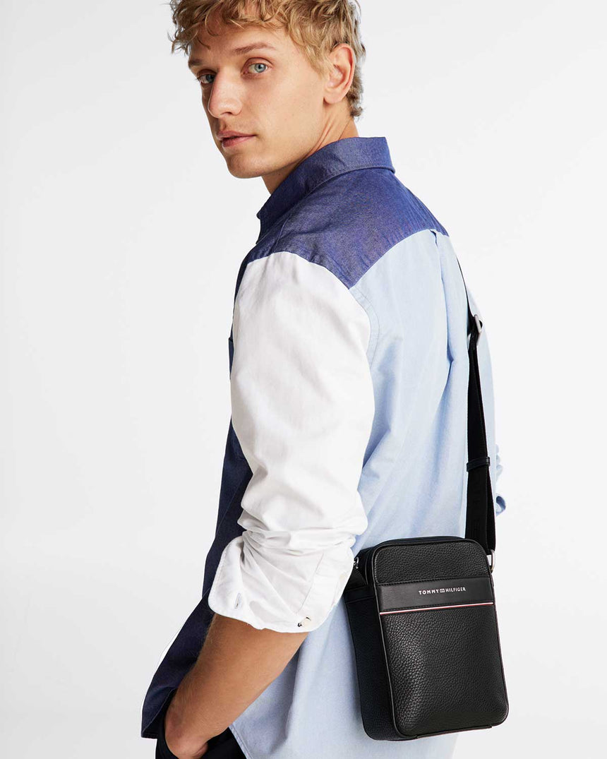 Tommy Hilfiger Corp Business Mini Reporter Çapraz Askılı Çanta Black