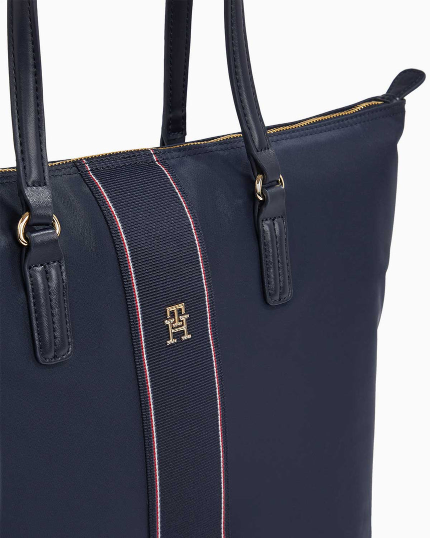 Tommy Hilfiger Poppy Tote Corp El Çantası Space Blue Corp