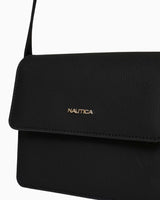 Nautica Mıknatıs Kapaklı Çapraz Askılı Çanta Siyah