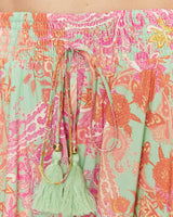 Guess Relaxed Bottoms Şort Ethnic Paisley Acqua