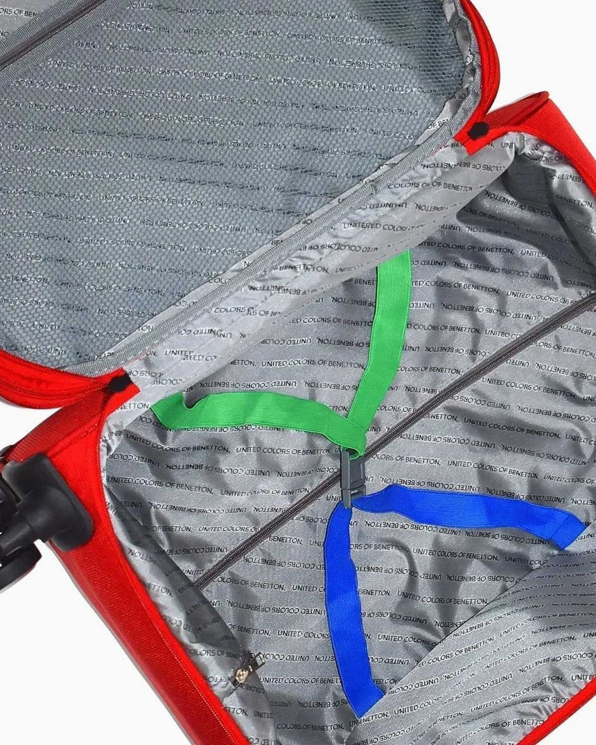 Benetton Logo Detaylı Orta Boy Kumaş Valiz