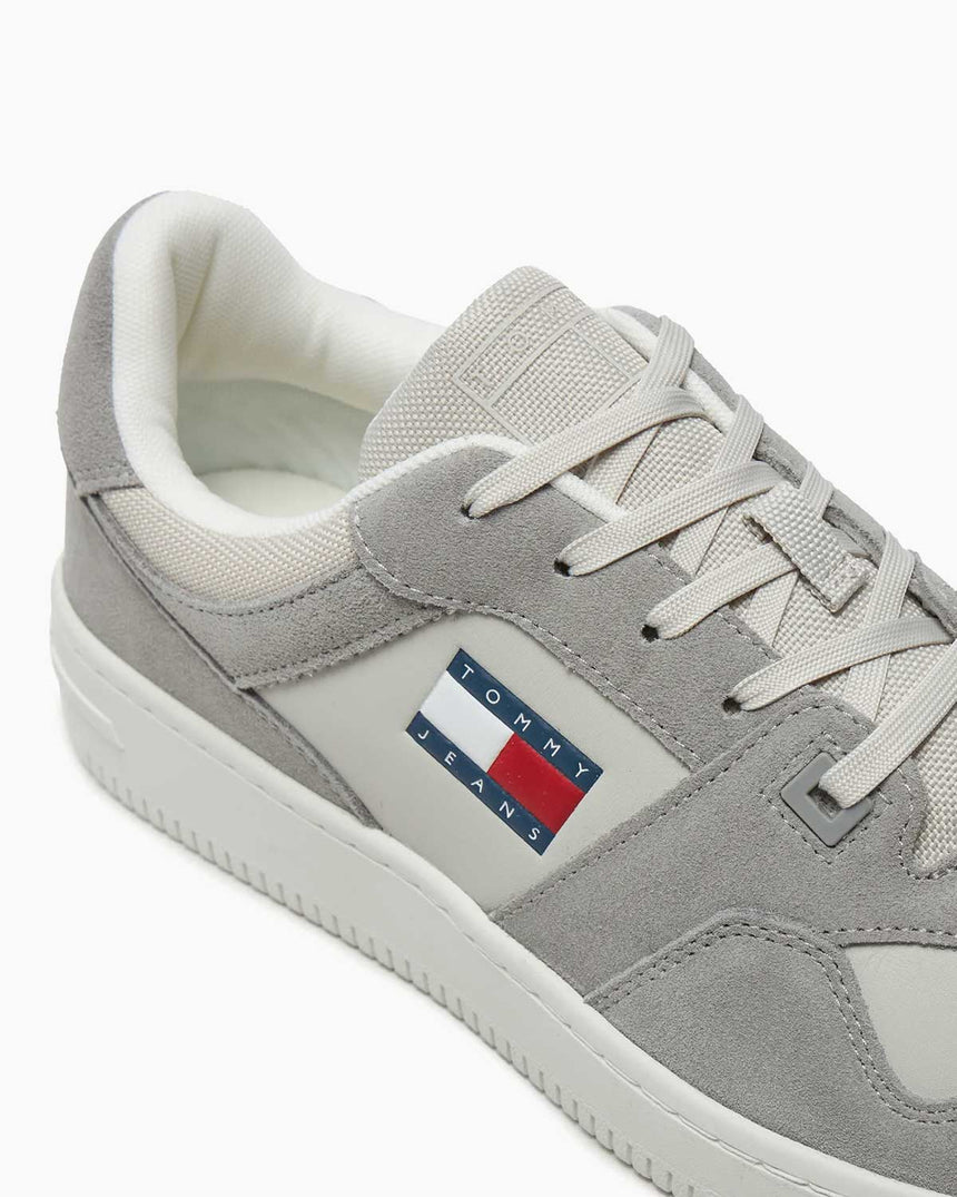 Tommy Hilfiger Basket Leather Logolu Sneaker Black