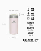 Stanley The AeroLight Transit Mug 0.35L / 12oz Termos Rose Quartz Metallic