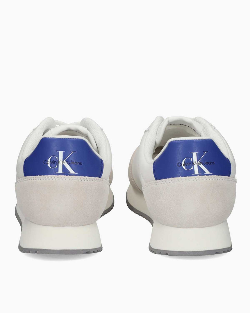 Calvin Klein Retro Runner Low Top Sneaker Bright White/Sapphire Blue