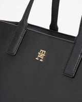 Tommy Hilfiger Soft Logo Tote Omuz Çantası Black
