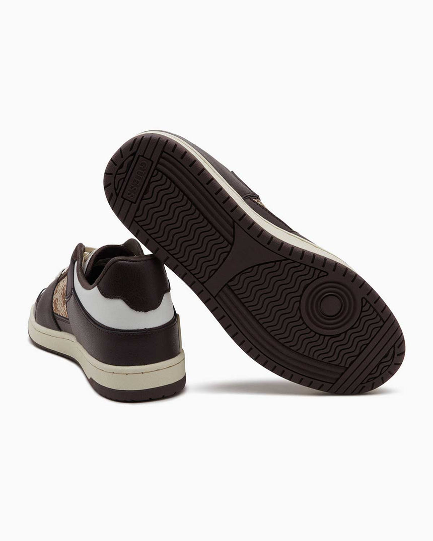 Guess Sava Low Logolu Sneakers Beige/Brown/White