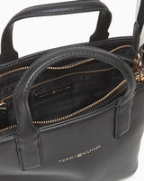 Tommy Hilfiger Logo Bantlı Mini Tote Kadın El Çantası Black