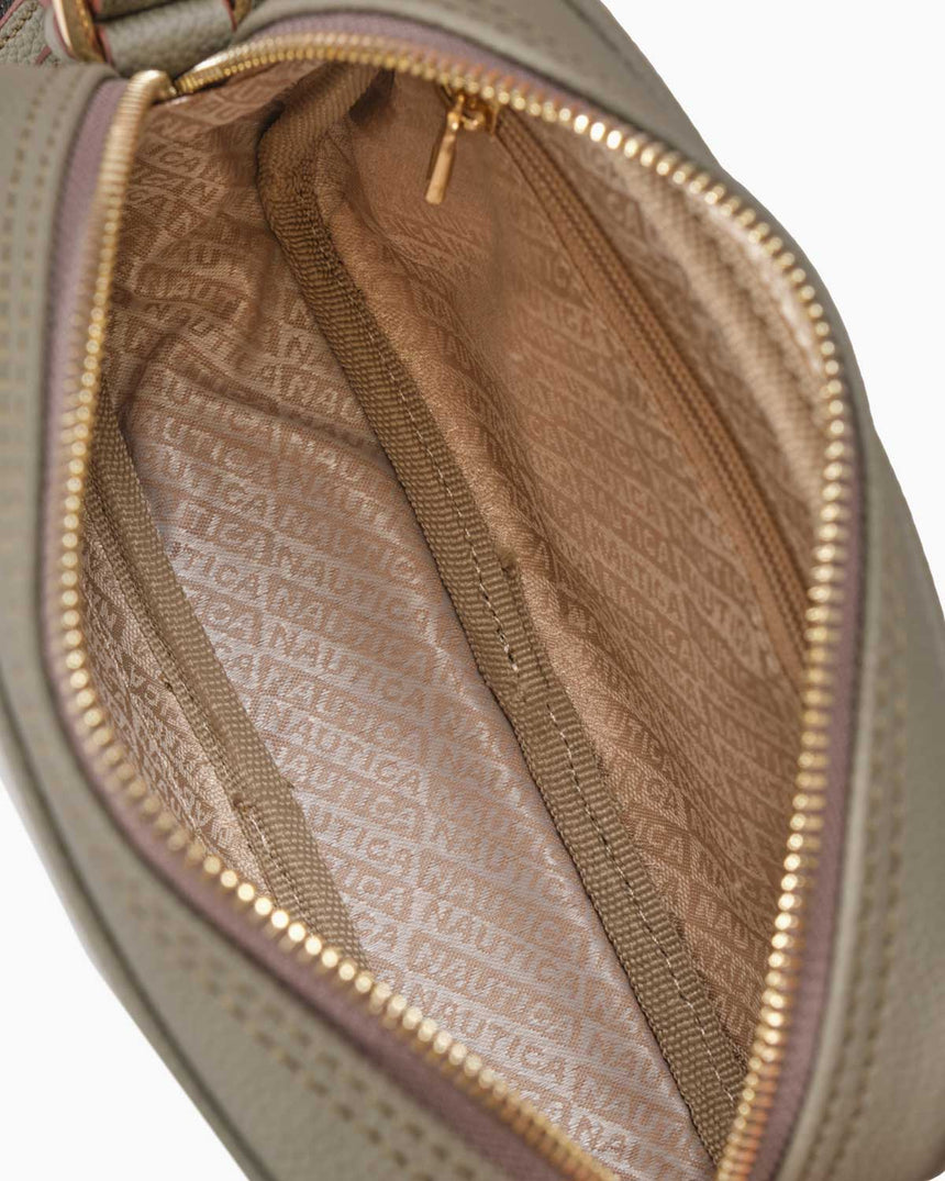 Nautica Mini Cüzdan Detaylı Çapraz Askılı Çanta Açık Haki